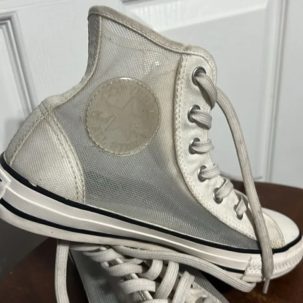 🔥 Converse Hi-Top Transparent Special Edition‎ Chuck Taylor Sneakers Women Sz 7